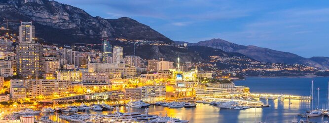 Trip Adults only Reiseland Monaco - Genießen Sie die Fahrt Ihres Lebens am Steuer eines feurigen Lamborghini oder rassigen Ferrari. Starten Sie Ihre Spritztour in Monaco und lassen Sie das Fürstentum unter den vielen bewundernden Blicken der Passanten hinter sich. Cruisen Sie auf den wunderschönen Küstenstraßen der Côte d’Azur und den herrlichen Panoramastraßen über und um Monaco. Erleben Sie die unbeschreibliche Erotik dieses berauschenden Fahrgefühls, spüren Sie die Power & Kraft und das satte Brummen & Vibrieren der Motoren. Erkunden Sie als Pilot oder Co-Pilot in einem dieser legendären Supersportwagen einen Abschnitt der weltberühmten Formel-1-Rennstrecke in Monaco. Nehmen Sie als Erinnerung an diese Challenge ein persönliches Video oder Zertifikat mit nach Hause. Die beliebtesten Orte für Ferien in Monaco, locken mit besten Angebote für Hotels und Ferienunterkünfte mit Werbeaktionen, Rabatten, Sonderangebote für Monaco Urlaub buchen.